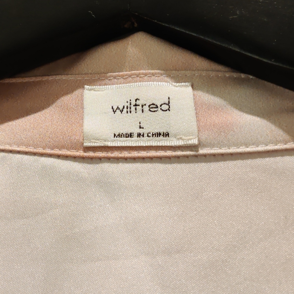 Aritzia Wilfred Tie Dye Tie Front Crop Top Size L - Picture 5 of 9